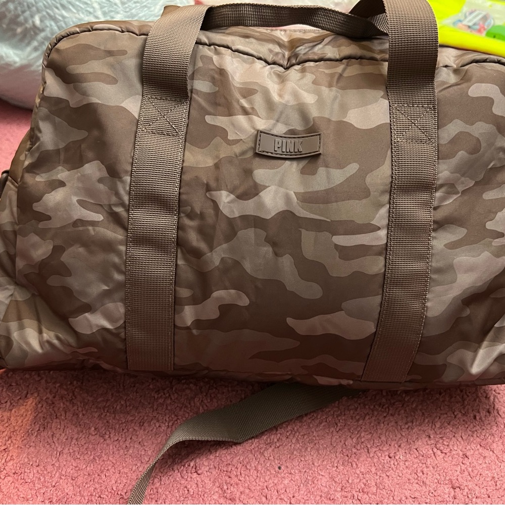 Pink camp duffle bag